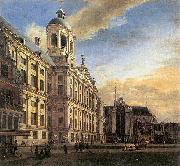 Amsterdam, Dam Square with the Town Hall and the Nieuwe Kerk